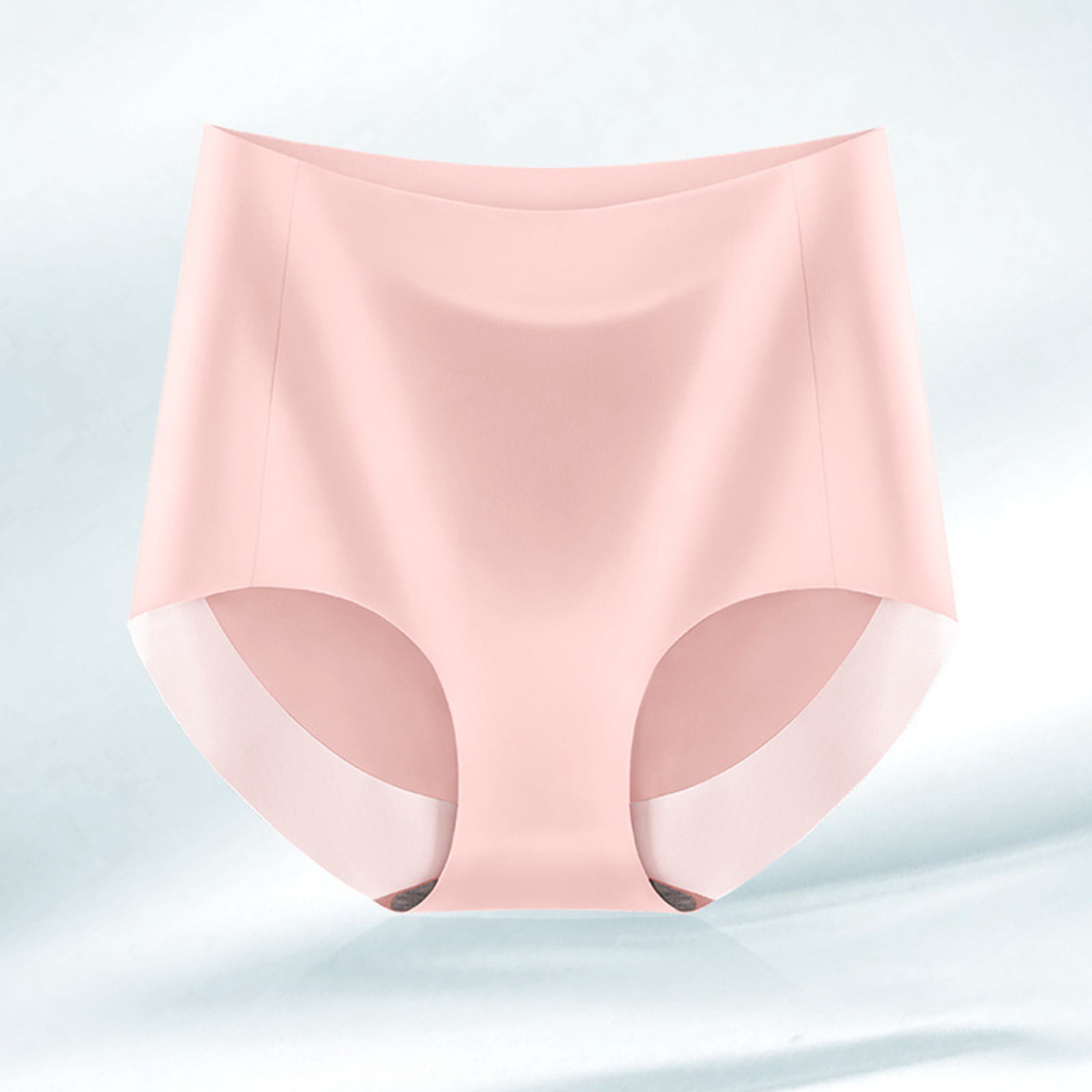CBGELRT Women's Brief Ice Silk Seamless Panties for Women Shapewear Pants  Solid High Waist Breathable Underwear Plus Size Briefs M Khaki 