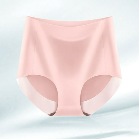 Alitao Cotton Underwear Shapewear Underwear High Waisted Underwear Breathable Wicking Microfiber Briefs High Waist Ice Silk Seamless Panties For Women Seamless Underwear Womens Underwear Pink M