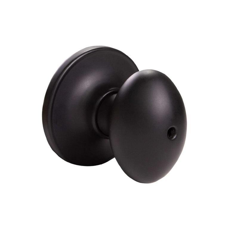 Egg Black Privacy Bed/Bath Door Knob Egg Black Privacy Bed/Bath Door Knob