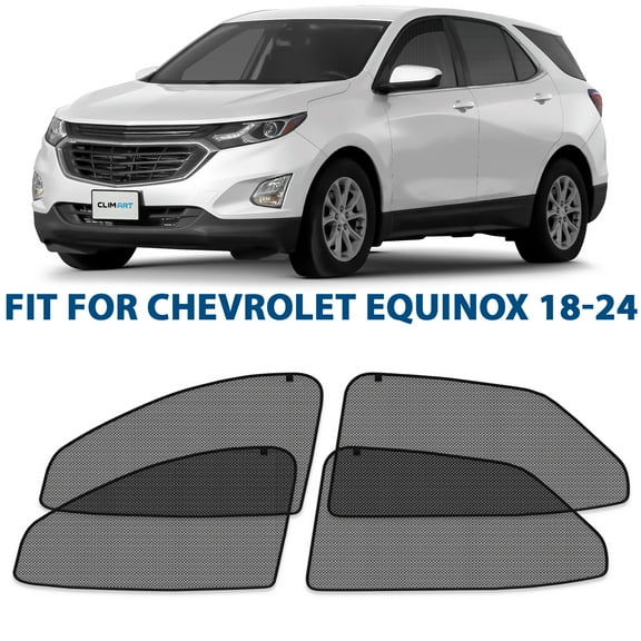 CLIM ART Magnetic Car Window Shades for Chevy Equinox 2018-2024 – Custom-Fit Sun Blocker Curtains, Side Window Covers, Essential Car Accessories for Camping, Baby, and Privacy Protection - MS0215
