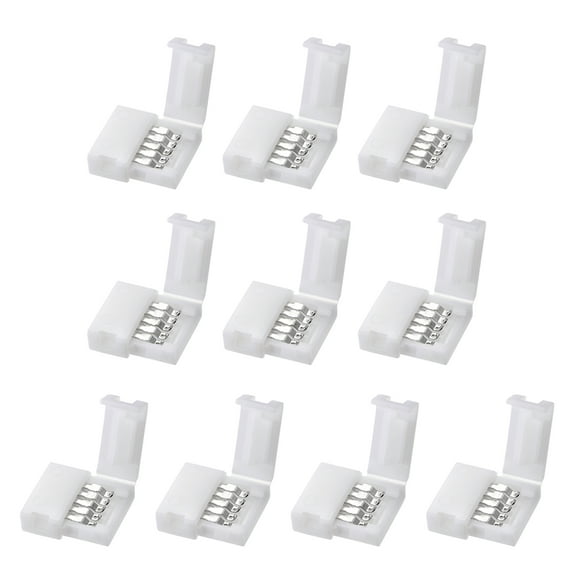 10mm 5P LED Strip Connector Solderless for 5050 3528 RGBW Strip Lights 10pcs