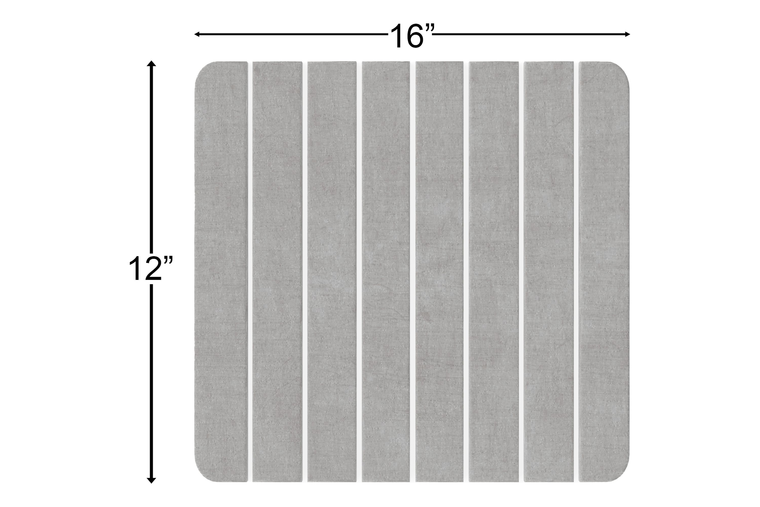 Diatomite Super Absorbent Quick Drying Stone Bath Mat - Gray, Small - 16 in. x 12 in, by 90210 Kitchen and Bath