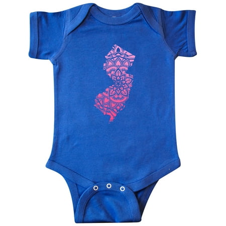 

Inktastic New Jersey Silhouette Mandala Gift Baby Boy or Baby Girl Bodysuit