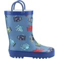 thumbnail image 2 of Cotswold - Botas de Agua Puddle   Diseño Robots para Niños/Niñas (Azul), 2 of 4