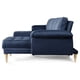 thumbnail image 5 of Sala Modular Doble Chaise Makora Salazar con Memory Foam Color Azul Lino Respaldo Reclinable de 3 Posiciones, 5 of 7