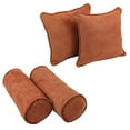 thumbnail image 2 of Double-corded Solid Microsuede Throw Pillows with Inserts (Set of 4) 9818-CD-S4-MS-SP, 2 of 2
