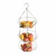 thumbnail image 1 of Cesta de fruta colgante Cestas de 3 capas de acero inoxidable Bandeja de fruta creativa Cesta de drenaje Tazón de fruta para el hogar Cesta de almacenamiento 40 Vhermosa 2020559, 1 of 3