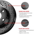 thumbnail image 4 of For 1994-2001 Ford E-150 Econoline, F-150 R1 Concepts Front Black Zinc Cross Drilled Brake Rotors, 4 of 5