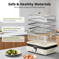 thumbnail image 4 of AIRMSEN 8-in-1 Glass Food Steamer for Cooking, 1200W Electric Vegetable Steamer with Removable Water Tank, 12H Delay Start & Auto Warm Mode, BPA-Free, TL1230, 4 of 11