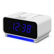 Emerson Smartset PLL AM/FM Dual Alarm Clock Radio with 0.9 Blue LED Display and LED Décor, CKS1500