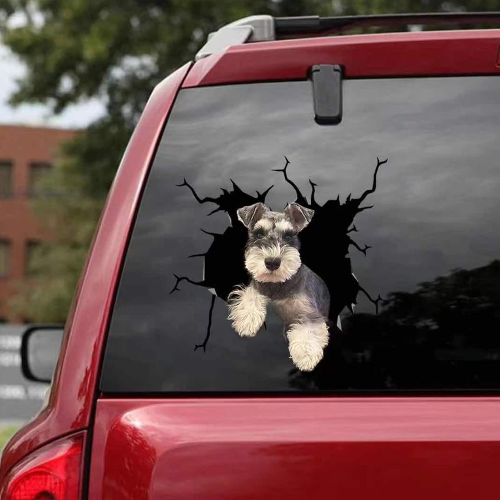 I Love Schnauzer Dog Sticker Car Bumper Window Laptop Door Wall Vinyl Decal 
