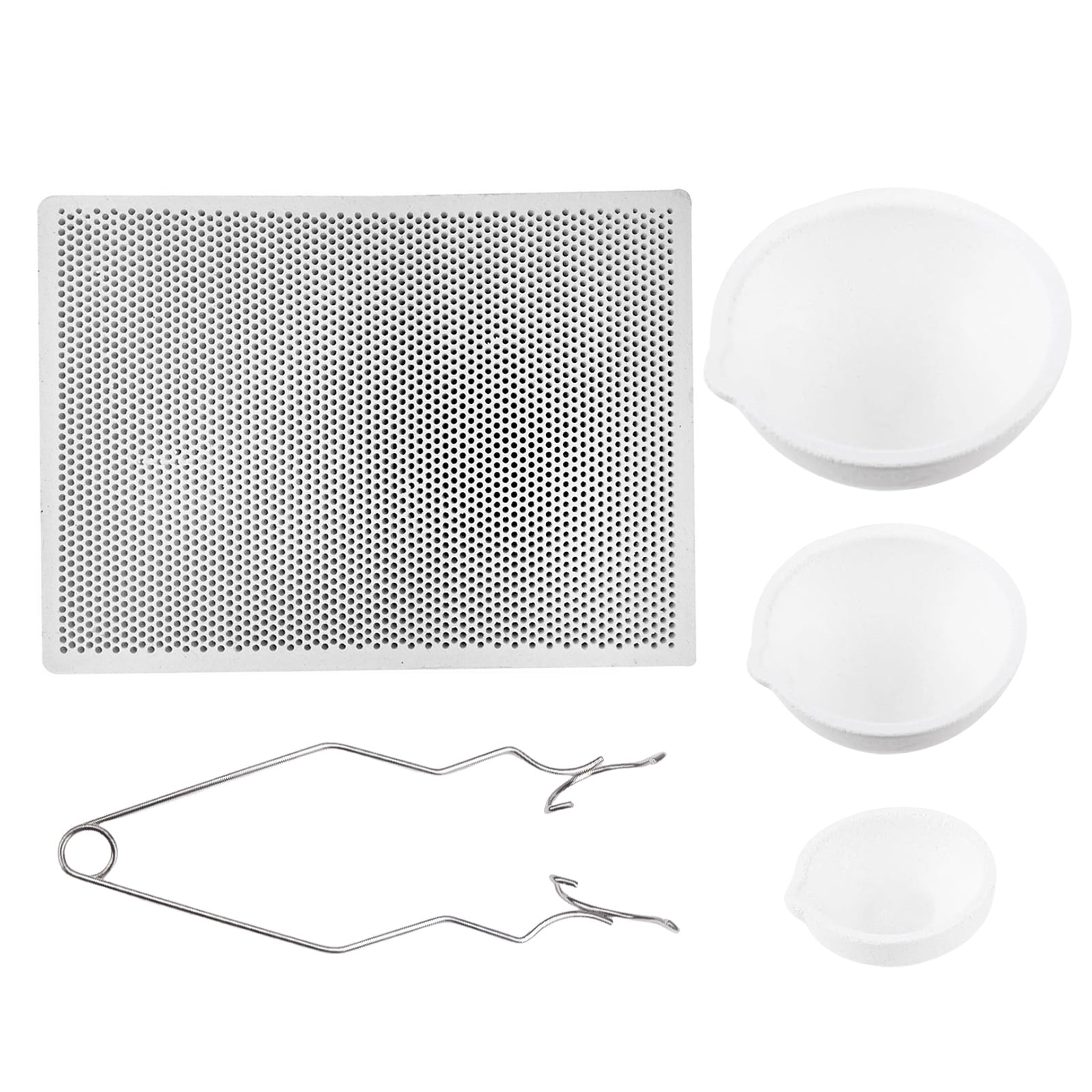 5 Pack Quartzs Melting Crucible Set Soldering Board Metal Molding Supplies Gold Melting Set Small Crucible Set for Metal
