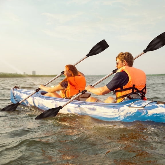 YOUTHINK 2Pcs Aluminium Alloy Detachable Lightweight Ribbed Kayak Paddles Boat Oars Kayak Paddle
