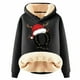 thumbnail image 1 of WILLBEST Sudadera con Capucha para Mujer, con Estampado de Letras Navideñas Sudadera Gruesa de Lana, Cálida para El Invierno Tops de Moda XXXX-Grande, 1 of 4