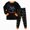 boy outfits-Orange, variant on TOWED22 Toddler Baby Boy Fall Outfits 2Pcs Long Sleeve Cute Print Round Neck Sweatshirt Fleece Pants Casual Clothes(Blue,5-6 Y)