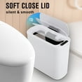 thumbnail image 5 of Cesun Papelera automática con sensor de movimiento para baño con tapa, cubo de basura sin contacto de 2,6 galones, cubo de basura delgado de plástico inteligente, pequeño cesto de basura blanco para i, 5 of 5