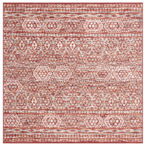 SAFAVIEH PYR218P Pyramid Rust / Ivory Grey