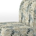 thumbnail image 4 of Designart "Exotic Floral Pattern In Grey And White" White Floral Upholstered Accent Chair - Cottage Arm Chair For Living Room, 4 of 7