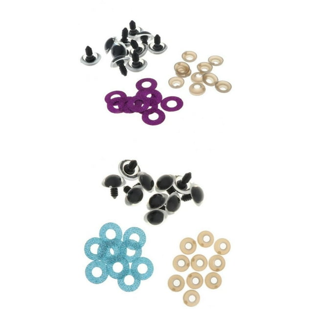 20 Ojos de Juguete de Seguridad de Plástico + Brillante + Arandela de 16 Mm