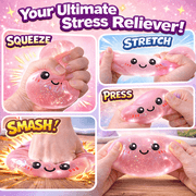 Glitter Dumpling Squishies Mystery Box Squeeze Toy, Easter Squishy Dumpling Fidget Toys for Adults, Stress Relief Sensory Toy(Pink)