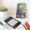 thumbnail image 4 of Netecom Anime Fairies Coloring Book Spiral Bound for Adults, A5 Wooden Cover, 30 Kawaii Fairies Coloring Pages of Fanciful World for Stress Relief and Relaxation, 4 of 6