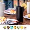 thumbnail image 6 of Reusable Wheat Straw Cups,QZS Unbreakable Plastic Water Cup Set,Stackable Tumblers,6 Pack Portable Water Glasses for Home,Kitchen,Camping, 6 of 6