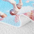 thumbnail image 5 of Homewish 3D Horses Bed Spread Queen for Girls, Pink Cherry Blossoms Queen Coverlet Set, 3 Pieces, 1 Comforter and 2 Pillowcases, 5 of 7