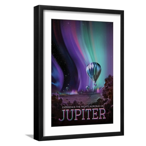 Art.com NASA/JPL: Visions Of The Future - Jupiter Art Print, Black Frame Wall Art, 17" x 23"