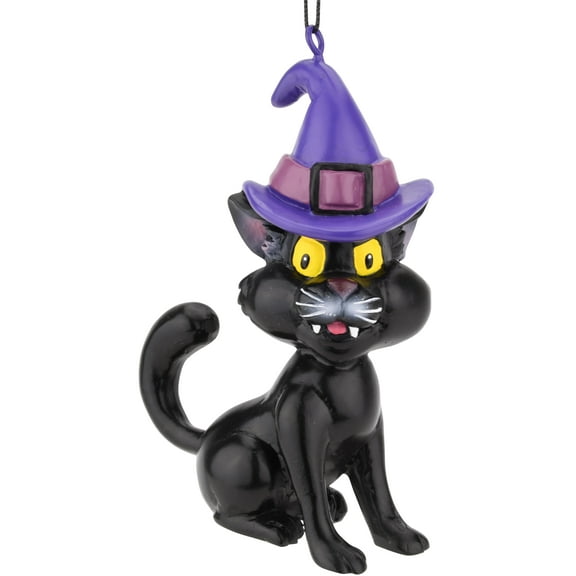 Tree Buddees Black Cat with Witches Hat Halloween Ornament