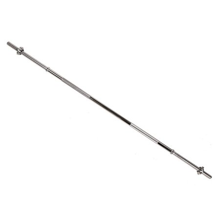Elegainz 1 In. Diameter Threaded Chrome Barbell with Lock Collars  60 In. (250 Lb. Capacity)