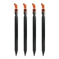 thumbnail image 2 of Tent Stakes Pegs, 18CM Metal Tent Stakes 3 Colors Strong Grasp Unique Three-sided Shape With Rope For Anchoring Camping Tents For Hiking, 2 of 3