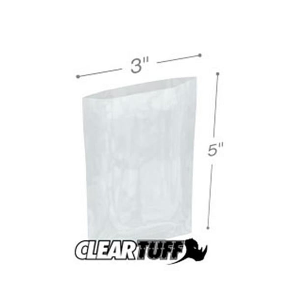 International Plastics PB40305 3 x 5 in. Clear Poly Bags, 0.004 Gauge - Case of 1000