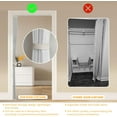 thumbnail image 6 of 100% Blackout Magnetic Door Curtain Accordion Doors Interior Closet Door Curtain Invisible Applicable Bedroom Room Living Room Doorway （White 52" W x 78" L 1 Panel, 6 of 17