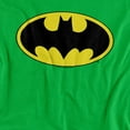 thumbnail image 2 of Batman Classic Bat Logo Women's T Shirt, Kelly Green, Large, 2 of 6