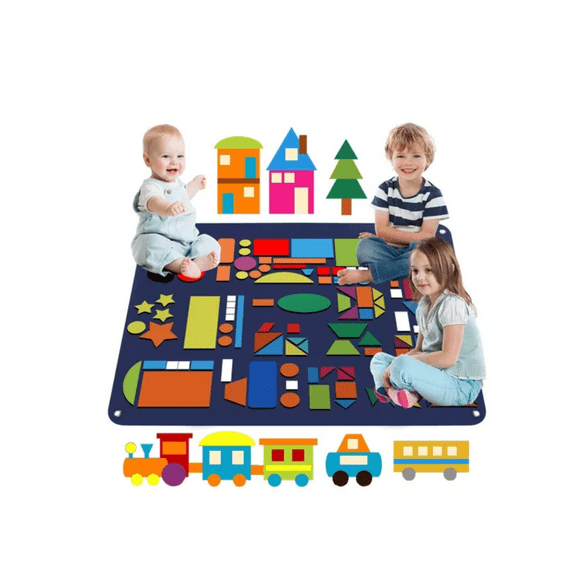 Juegos Didácticos De Apilable Tablero Montessori Tangram BELUG 104 x 75 cm
