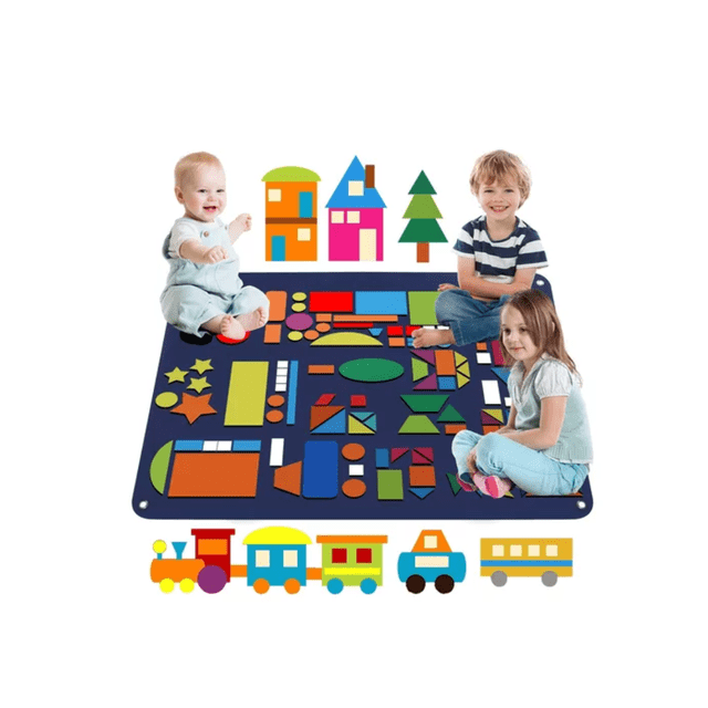 Juegos Didácticos De Apilable Tablero Montessori Tangram BELUG 104 x 75 cm
