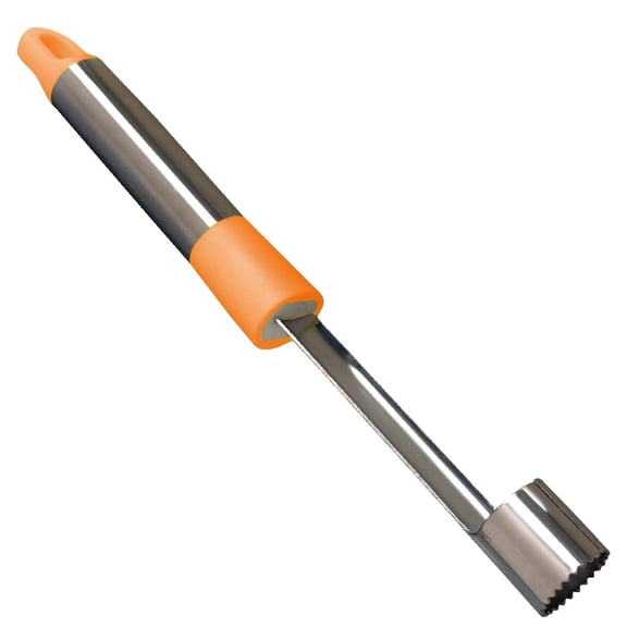 Apple Corer Remover Fruit Core Remover Stainless Steel Corer Remover With Soft Rubber Handle for Apple, Pear, other Fruits Serrated Blade Corer Remover Tool for Home Kitchen Bakery Dining (Orange)