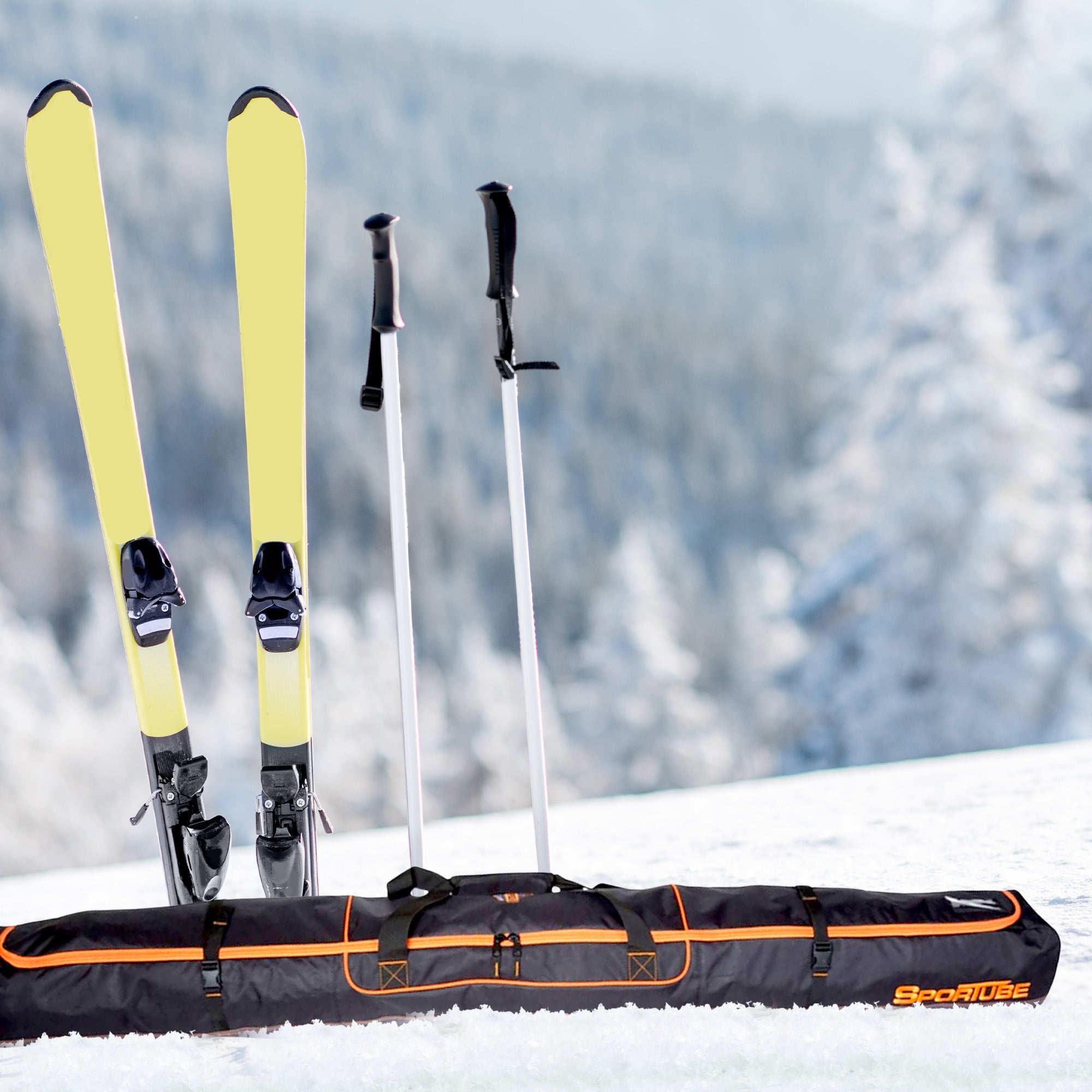 Sportube Traveler Ski & Pole Bag, Padded, 6 Foot Single Pair