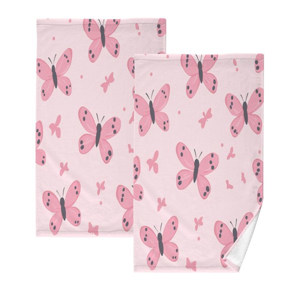 BZSMCE Face Towel Hand Towel Bath Towel Cotton Bath Towel Sets Hand Bath Towels Fashion Fluttering Love Pattern