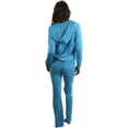 thumbnail image 3 of ToBeInStyle Women's Velour Tracksuit Zip-Up Hooded Jacket and Matching Pants, 3 of 3