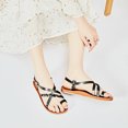 thumbnail image 5 of Ataiwee Women's Flat Slide Sandals - Fashion Casual Braided Toe Ring Cute Summer Shoes., 5 of 7