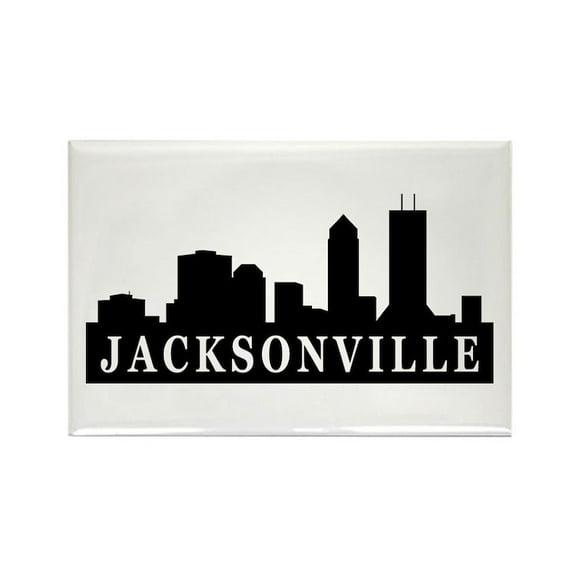 CafePress - Jacksonville Skyline - Rectangle Magnet, 2"x3" Refrigerator Magnet