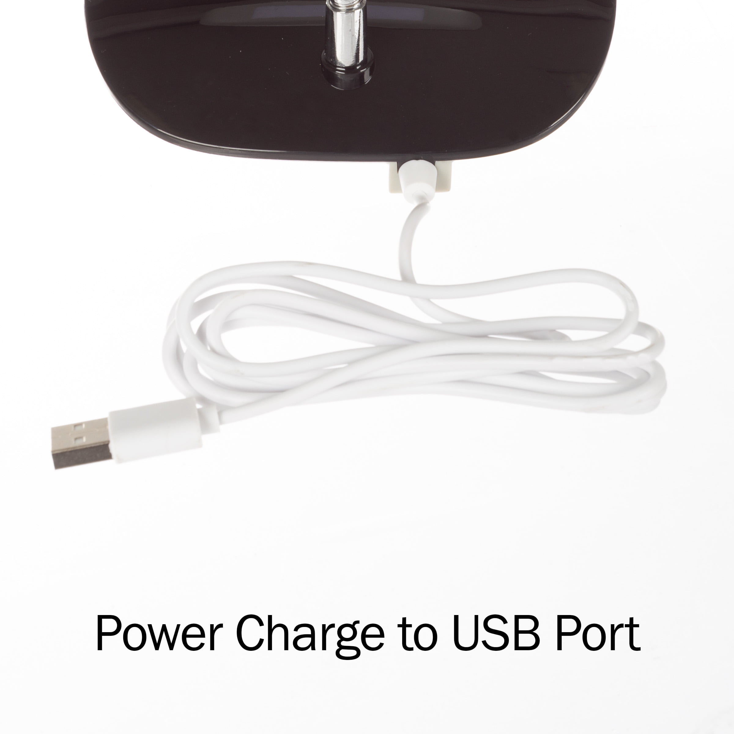Lavish Home 18-inch Modern Touch-Activated LED Desk Lamp with USB Power Cord (Black)
