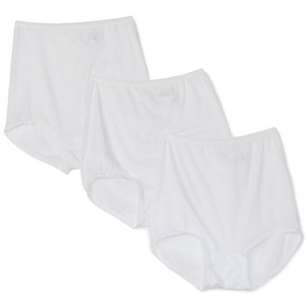 Bali Bali Women's 3Pack Skimp Skamp Brief Panties,3 White,6