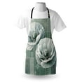 thumbnail image 3 of Green Apron, Futuristic Design of Poppy Flowers with Dreamy Petals and Scandi Lines, Unisex Kitchen Bib with Adjustable Neck for Cooking Gardening, Adult Size, Blue Grey Dark Cadet Blue, by Ambesonne, 3 of 3