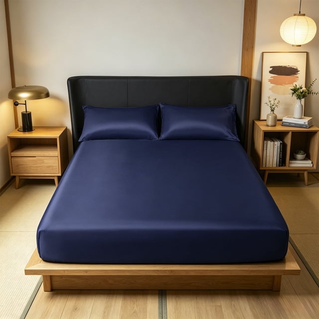 Summer Double Bed Fitted Sheet, Non-Slip Secure Stretch Nylon, Multicolor, 203x198 cm Mattress Protector Cover, 1 Pack