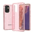 thumbnail image 1 of Glitter Clear Case for Samsung Galaxy A33 5G, Shining Sparkle Bling Military Grade Soft TPU Anti-Scratch Shockproof Cover Full Coverage Non-Yellowing Non-Slip Translucent Slim Lightweight Case,Pink, 1 of 5