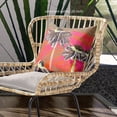 thumbnail image 2 of Amrita Sen Designs CAPL781BrCDS-BL-20x20 20 x 20 in. Hawaii Floral Oil Duo Broadcloth Indoor & Outdoor Blown & Closed Pillow - Orange & Pink, 2 of 5