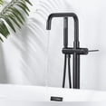 thumbnail image 5 of Wowow Brass Single-Handle Freestanding Tub Faucet Floor Mounted with Hand Shower in Oil Rubbed Bronze, 5 of 8