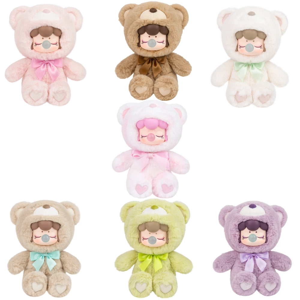 Rolife Nanci Chocolate Colorful Plush Bear 6Pcs Series Blind Box Handmade Decoration Surprise Box Children's Christmas Gifts